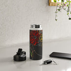woman with flowers 8 Line Art Water Bottle Gallery Image 4