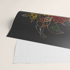 woman with flowers 8 Line Art Wrapping Paper Gallery Image 2
