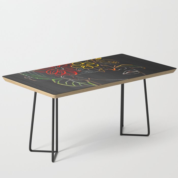 woman with flowers 8 Line Art Coffee Table Gallery Image 1
