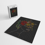 woman with flowers 8 Line Art Jigsaw Puzzle Gallery Image 2