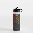 woman with flowers 8 Line Art Water Bottle Gallery Image 1