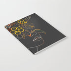 woman with flowers 8 Line Art Notebook Gallery Image 2