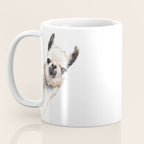 Sneaky Llama White Coffee Mug Gallery Image 3