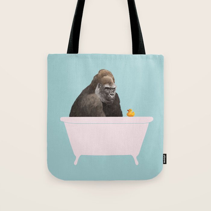 Gorilla in Bathtub Tote Bag Gallery Image 1
