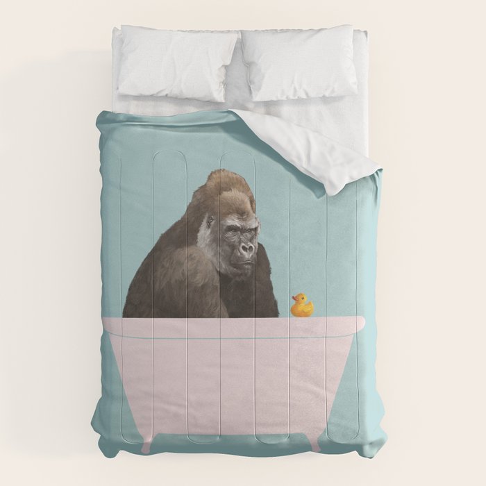 Gorilla in Bathtub Comforter Gallery Image 6