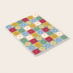 Retro Flowers Check Pattern XX Notebook Gallery Image 3