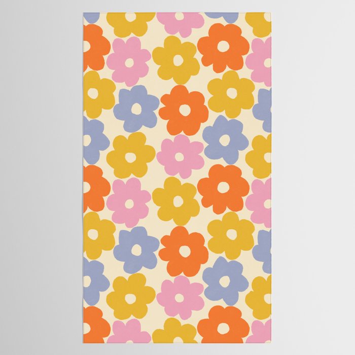 Simple Flower Pattern #1 Tablecloth Gallery Image 2