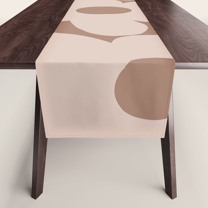 Large Retro Flowers in Mocha Mousse Color version #2 #decor #society6 #buyart Table Runner