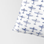 Blue Watercolor Airplanes Pillow Sham Gallery Image 4