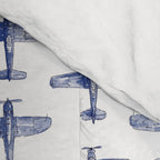 Blue Watercolor Airplanes Comforter Gallery Image 4