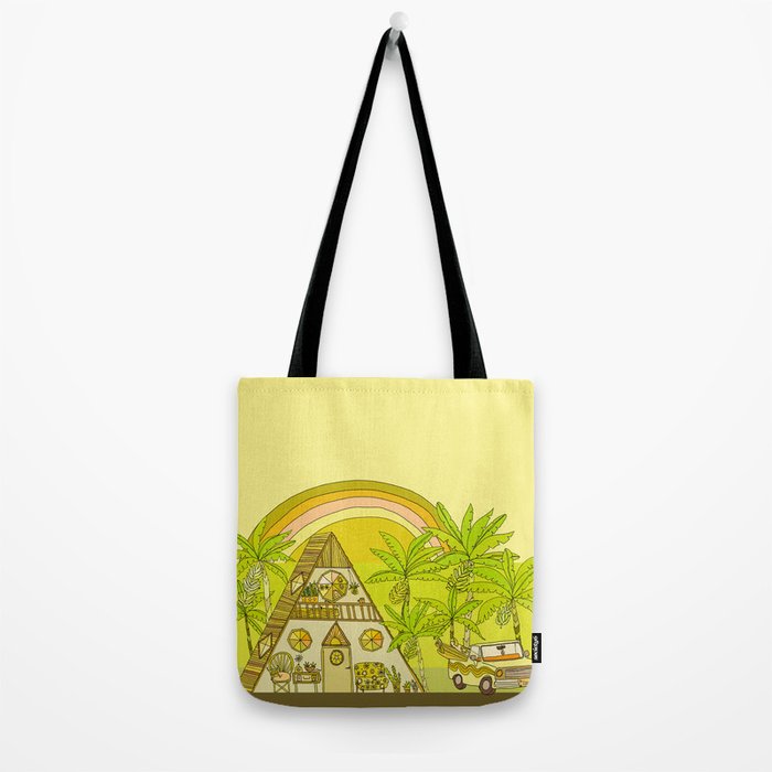 a frame simple living // banana pancakes // retro surf art by surfy birdy Tote Bag Gallery Image 2