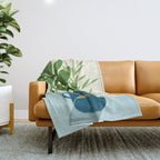 Vintage Window Garden / Botanical Illustration Throw Blanket Gallery Image 1