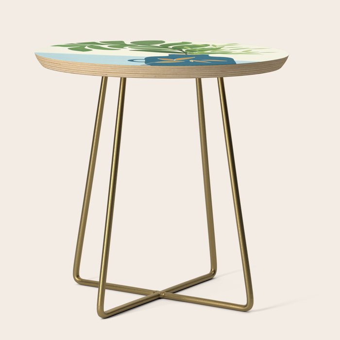 Vintage Window Garden / Botanical Illustration Side Table Gallery Image 1