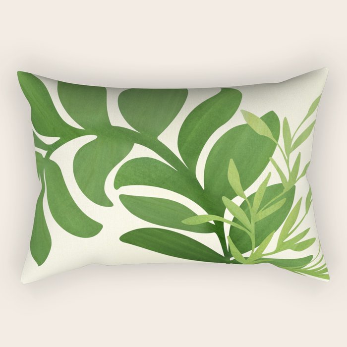 Vintage Window Garden / Botanical Illustration Rectangular Pillow Gallery Image 1