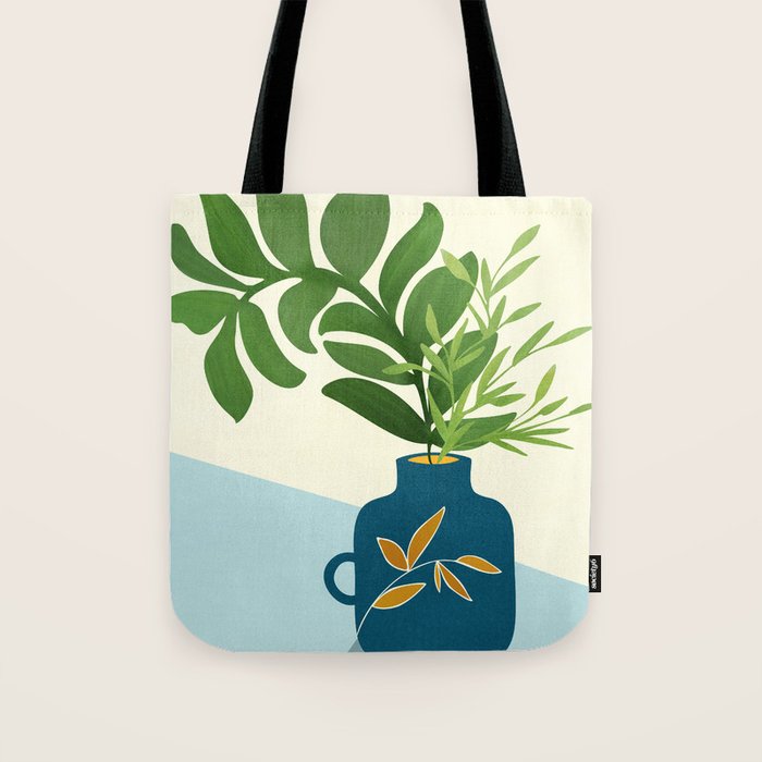Vintage Window Garden / Botanical Illustration Tote Bag Gallery Image 1