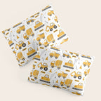 Construction Trucks Pillow Sham Gallery Image 3