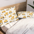 Construction Trucks Pillow Sham Gallery Image 2