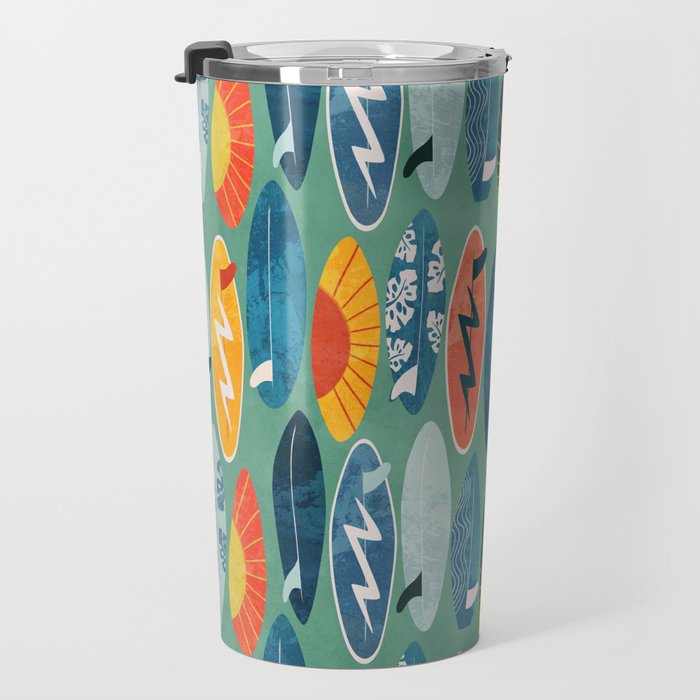 Surfboard green  Travel Mug Gallery Image 3