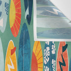 Surfboard green  Wall Tapestry Gallery Image 3
