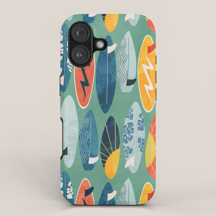 Surfboard green  iPhone Case Gallery Image 1