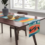 Surfboard green  Table Runner Gallery Image 2