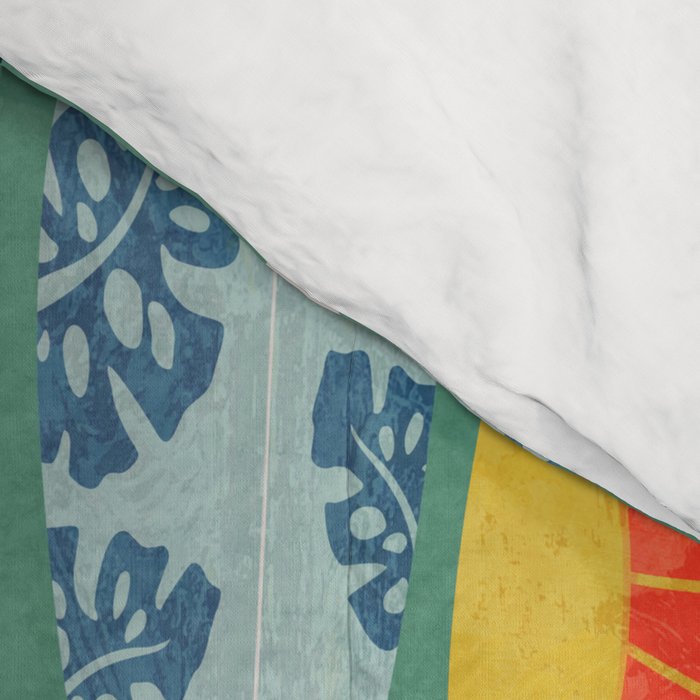 Surfboard green  Comforter Gallery Image 4