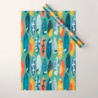 Surfboard green  Wrapping Paper Gallery Image 1
