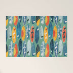 Surfboard green  Welcome Mat Gallery Image 1