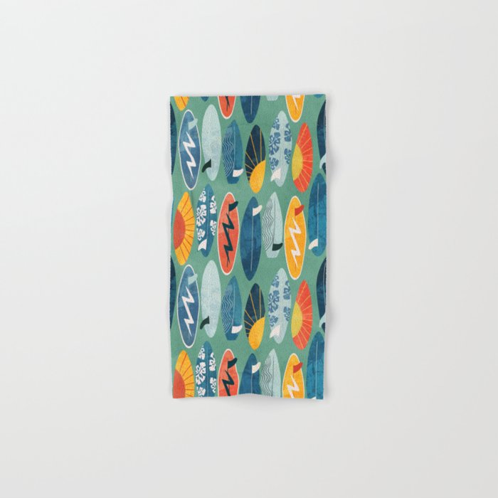 Surfboard green  Bath Towel Gallery Image 1