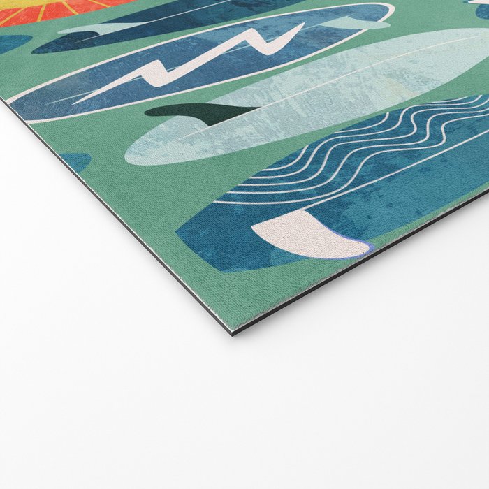 Surfboard green  Welcome Mat Gallery Image 2