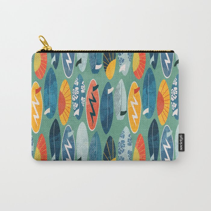 Surfboard green  Carry All Pouch Gallery Image 1