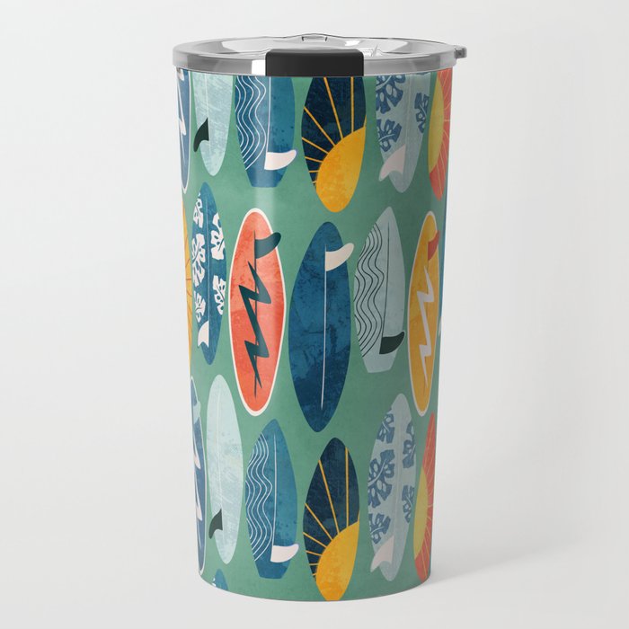 Surfboard green  Travel Mug Gallery Image 1