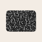 Yoga Skeleton Meditating Yogi Zen Poses Halloween Pattern Bath Mat Gallery Image 1