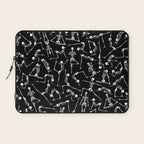 Yoga Skeleton Meditating Yogi Zen Poses Halloween Pattern Laptop Sleeve Gallery Image 1