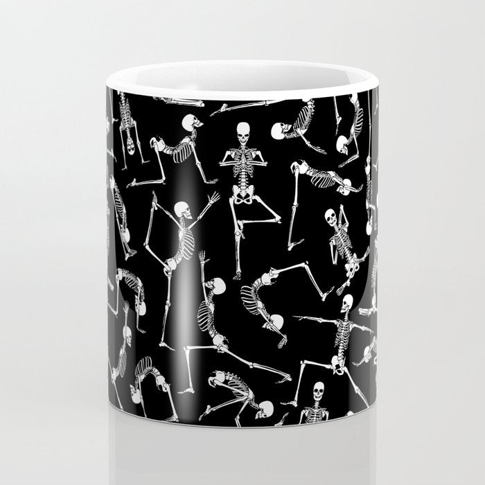Yoga Skeleton Meditating Yogi Zen Poses Halloween Pattern Coffee Mug Gallery Image 4