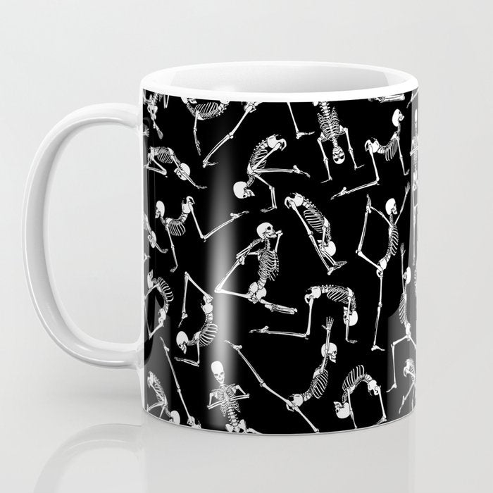 Yoga Skeleton Meditating Yogi Zen Poses Halloween Pattern Coffee Mug Gallery Image 3