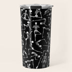 Yoga Skeleton Meditating Yogi Zen Poses Halloween Pattern Travel Mug Gallery Image 1