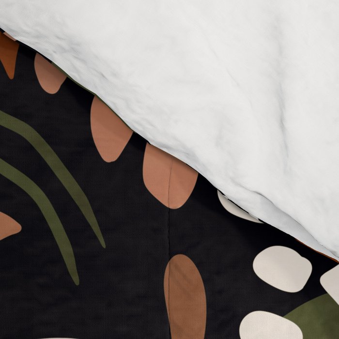 Abstract shapes of dark modern nature Comforter Gallery Image 4