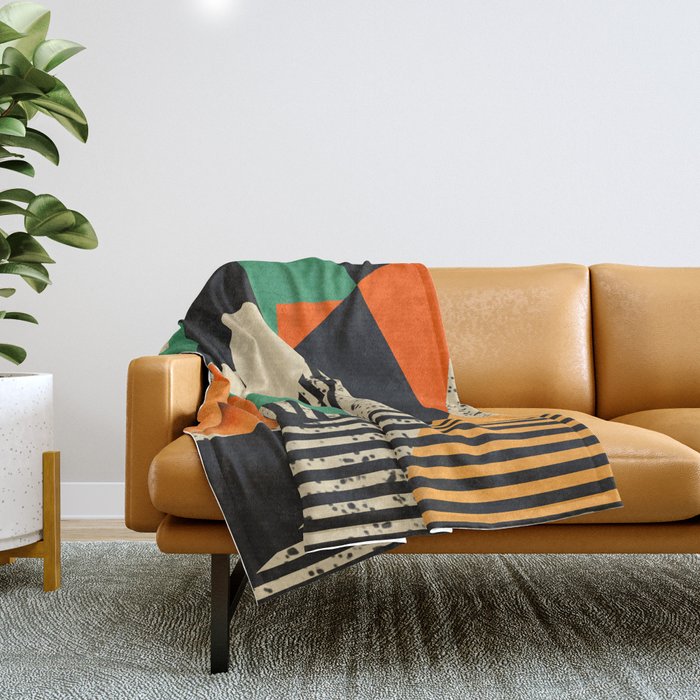 Orange Blossom With Positive Energies Throw Blanket Gallery Image 1