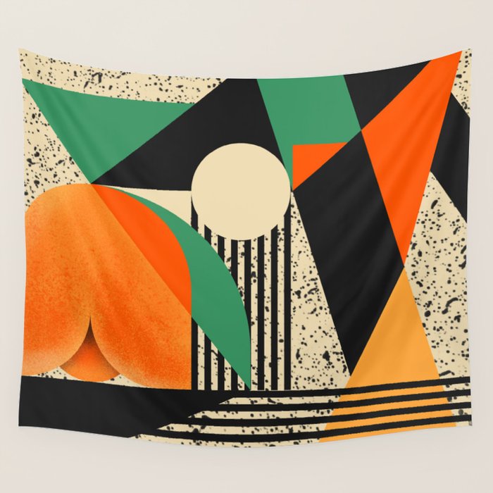 Orange Blossom With Positive Energies Wall Tapestry Gallery Image 4
