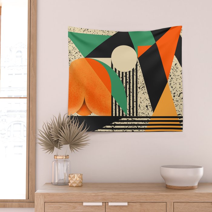 Orange Blossom With Positive Energies Wall Tapestry Gallery Image 2