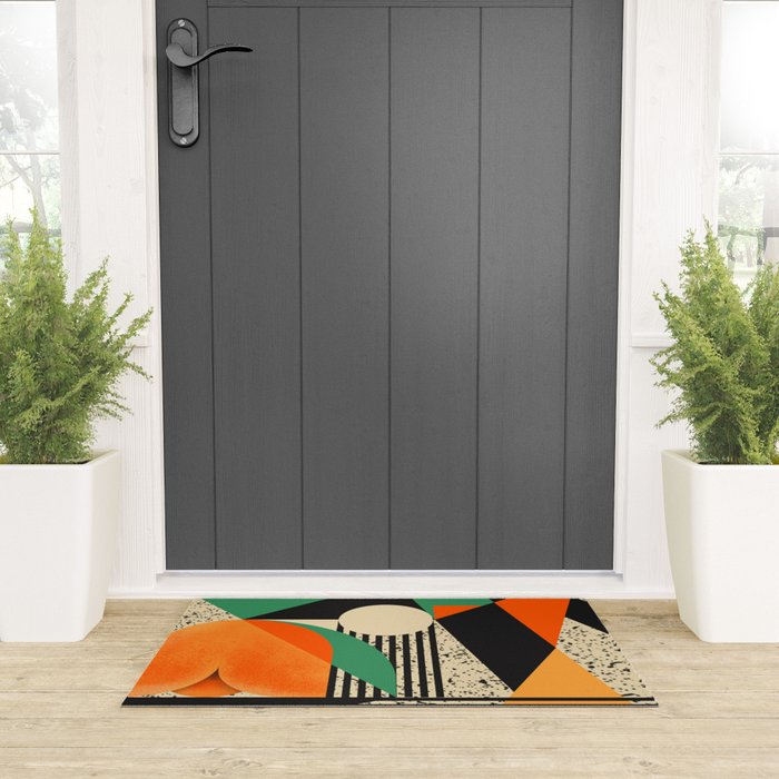 Orange Blossom With Positive Energies Welcome Mat Gallery Image 3