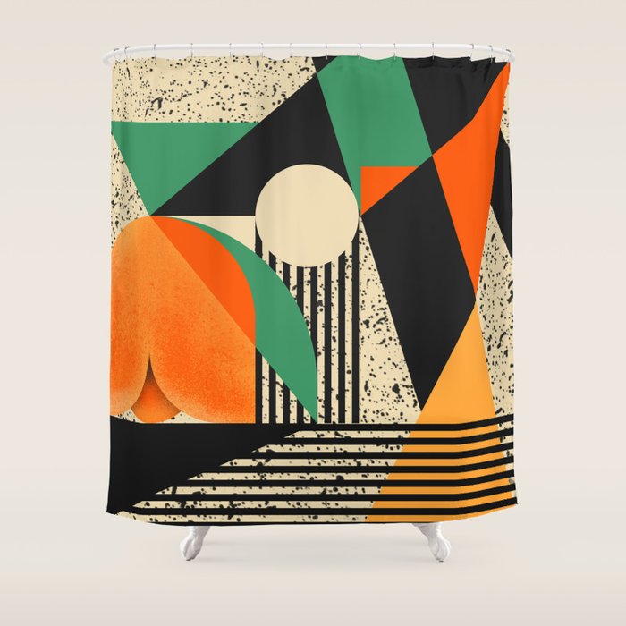 Orange Blossom With Positive Energies Shower Curtain Gallery Image 1