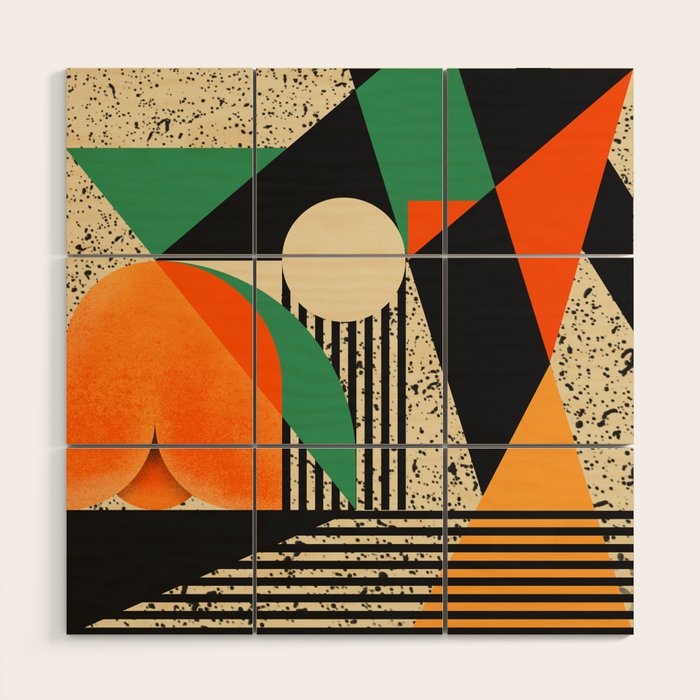 Orange Blossom With Positive Energies Wood Wall Art Gallery Image 1