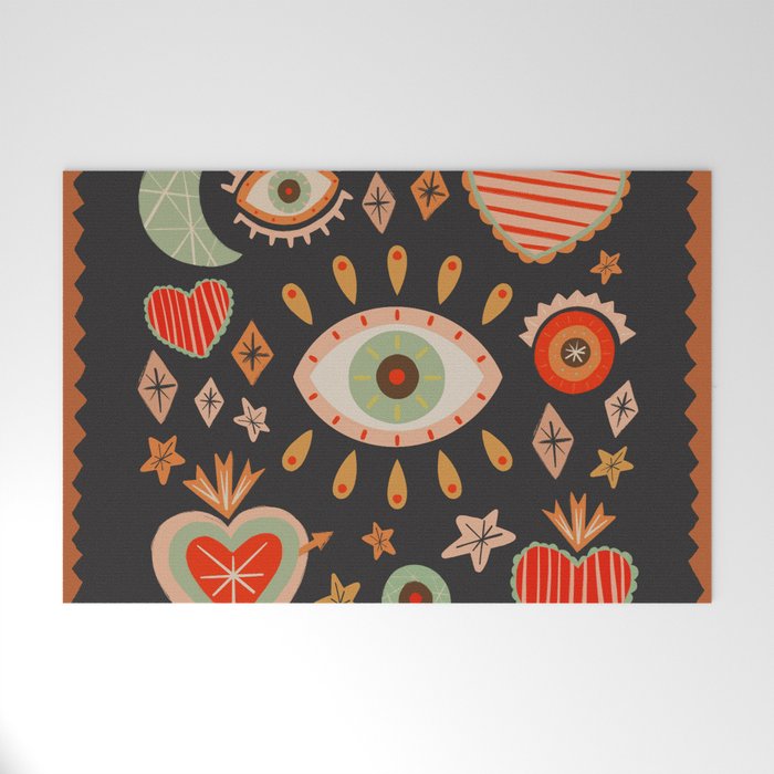 Sacred heart symbols & stars | Fall colors Welcome Mat Gallery Image 1