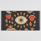 Sacred heart symbols & stars | Fall colors Desk Mat Gallery Image 3