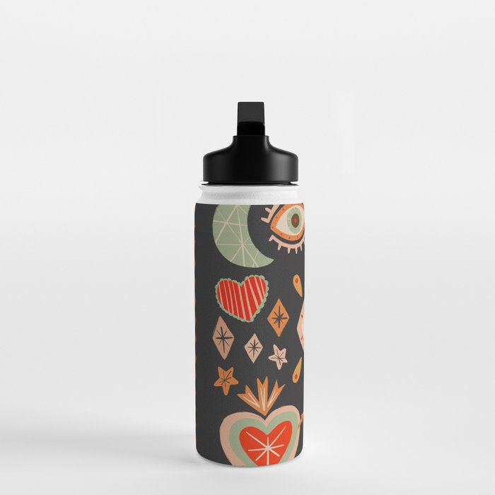 Sacred heart symbols & stars | Fall colors Water Bottle Gallery Image 3