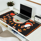 Sacred heart symbols & stars | Fall colors Desk Mat Gallery Image 2