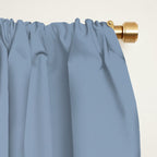Nostalgic midtones poppy bulbs in a blue sky - retro style nature photography Window Curtain Gallery Image 2