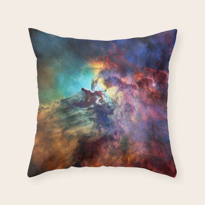 Lagoon Nebula Throw Pillow Gallery Image 1